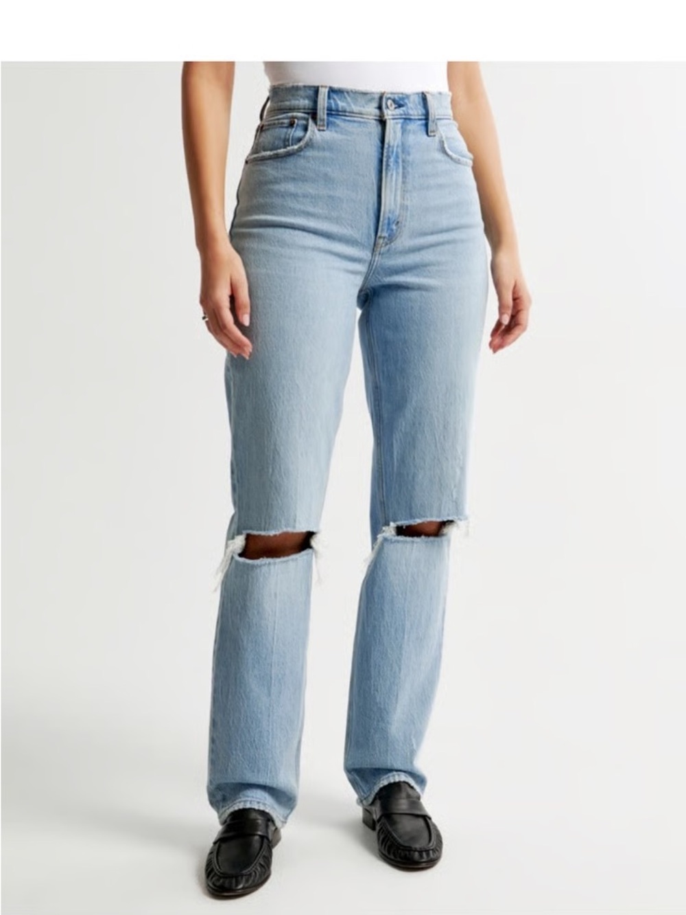 Abercrombie & Fitch Curve Love The 90’s Straight Leg Jeans